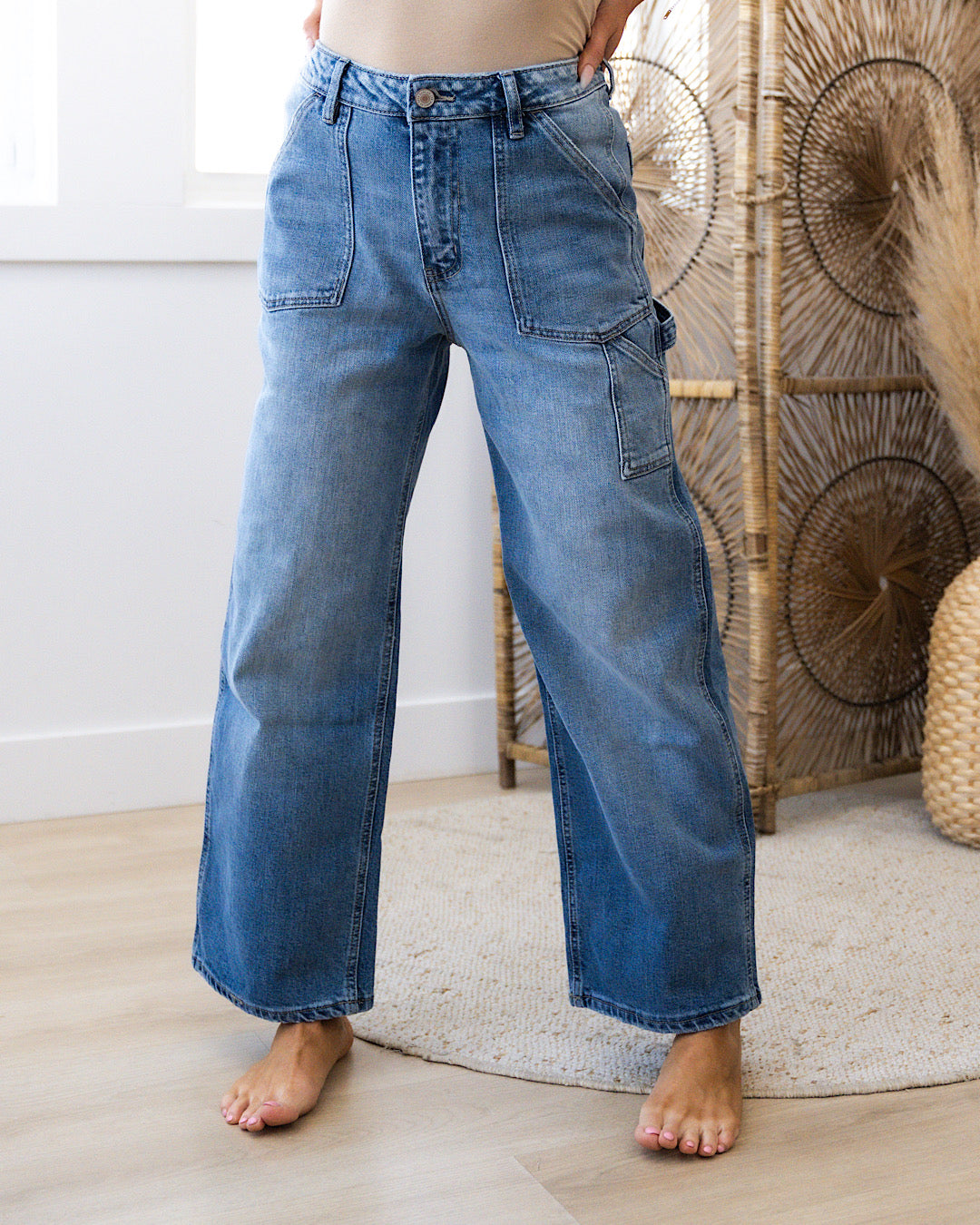 KanCan Jenna Wide Leg Cargo Jeans  KanCan   