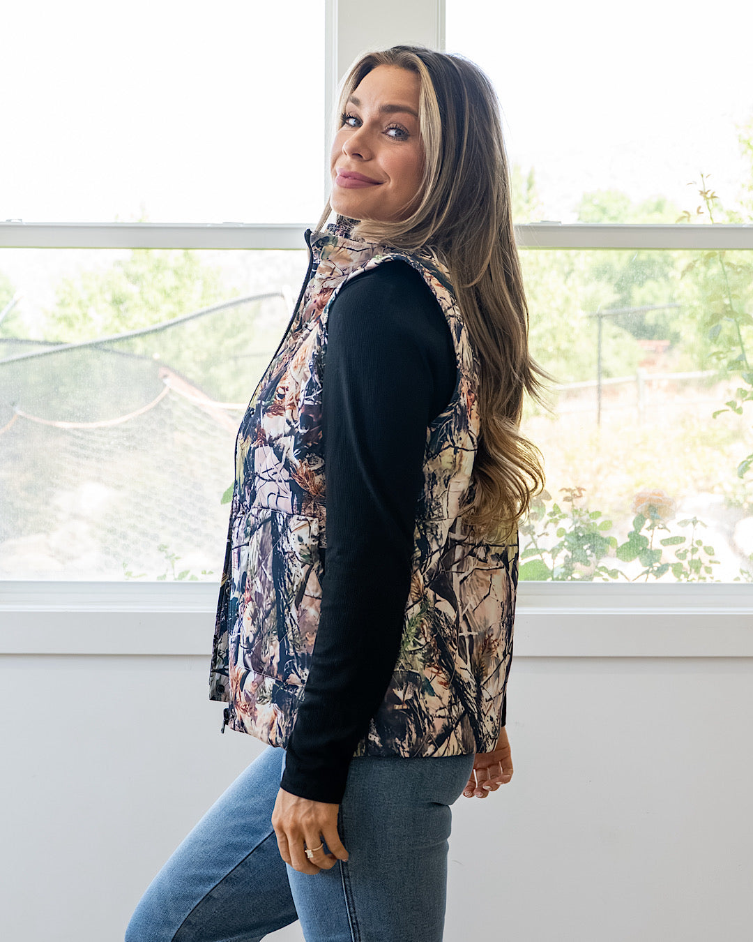 NEW! Remy Zip Up Vest - Dark Camo Michelle Mae
