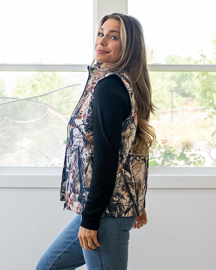 NEW! Remy Zip Up Vest - Dark Camo Michelle Mae