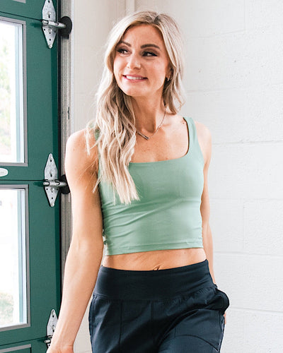 Nani Sage Laze Cropped Tank FINAL SALE Nani