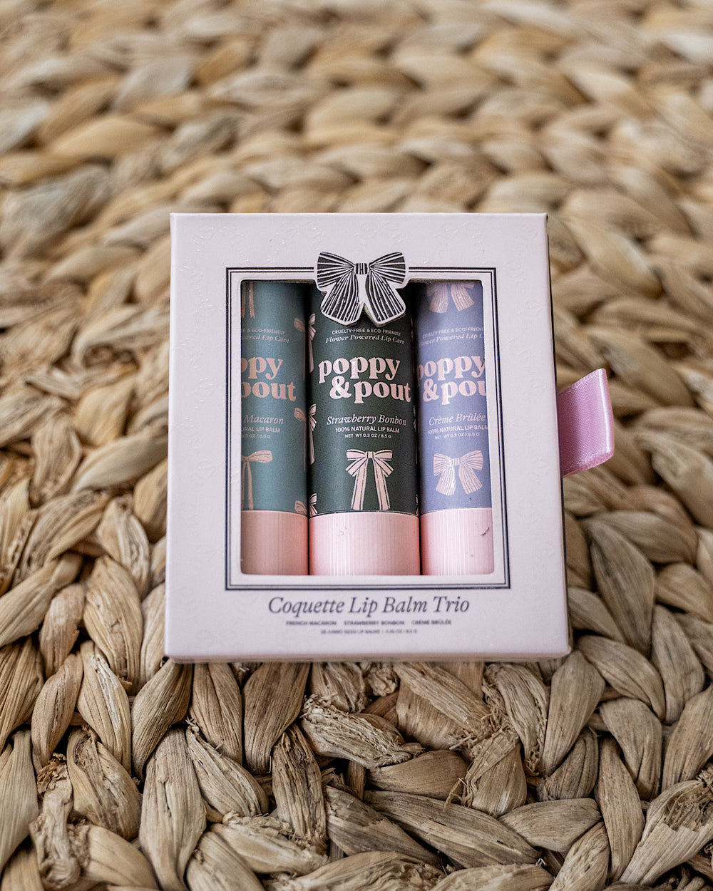 Poppy & Pout Coquette Lip Balm Trio Gift Set Poppy & Pout