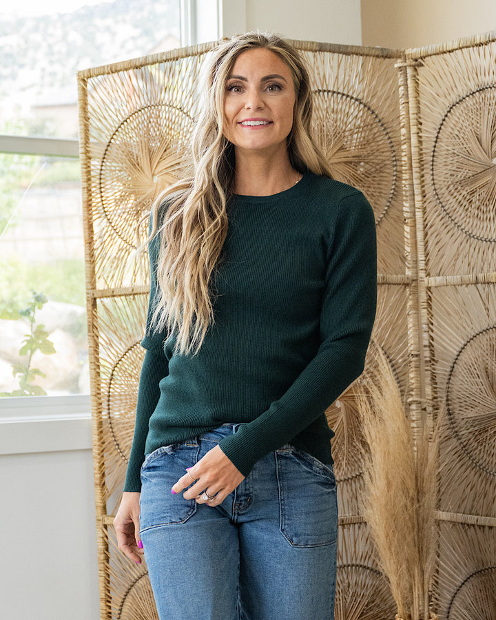 June Ribbed Sweater - Color Options Available! Staccato Forest