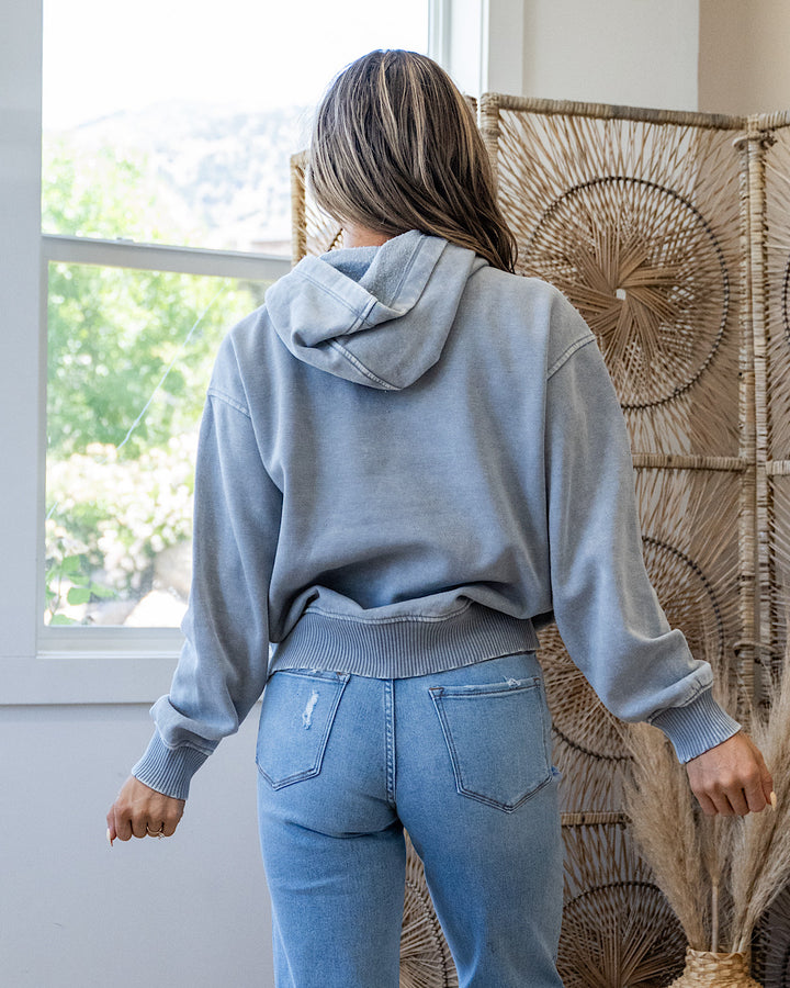 The Keeper Fleece Hoodie - Sleet Zenana