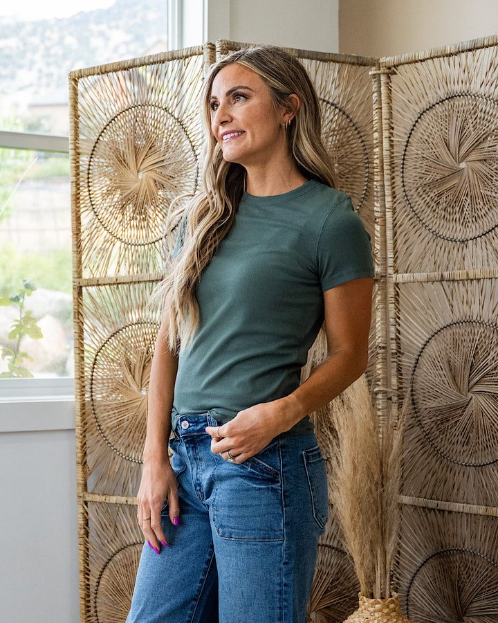 Brenley Ribbed Knit Top - Tea Green Wishlist