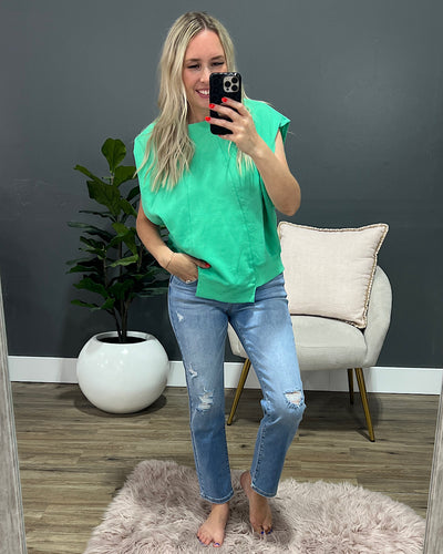 Adelle Short Sleeve Sweatshirt - Green  Ces Femme   