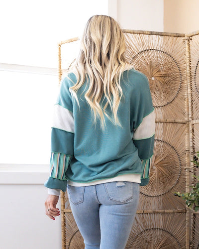 Gwen Color Block Top - Jade FINAL SALE  Lovely Melody   