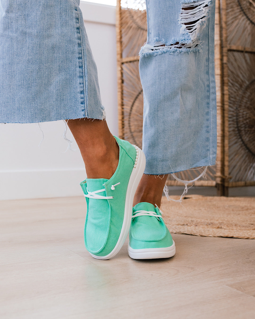 Corkys Kayak 2 Slip On - Neon Mint Green FINAL SALE  Corkys Footwear   