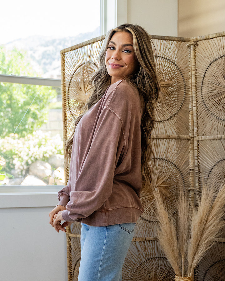 NEW! Never Better Sweatshirt - Chestnut Hyfve