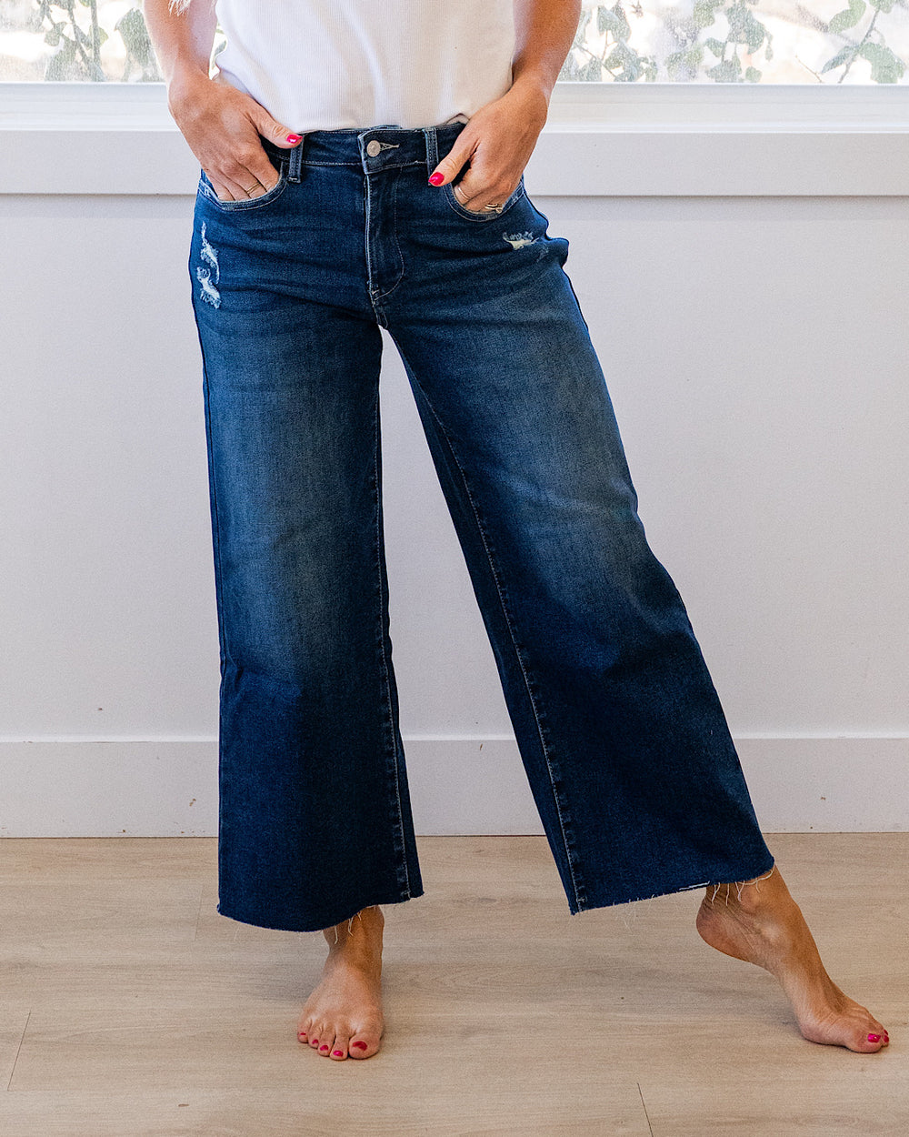 KanCan Bella Cropped Wide Jeans KanCan