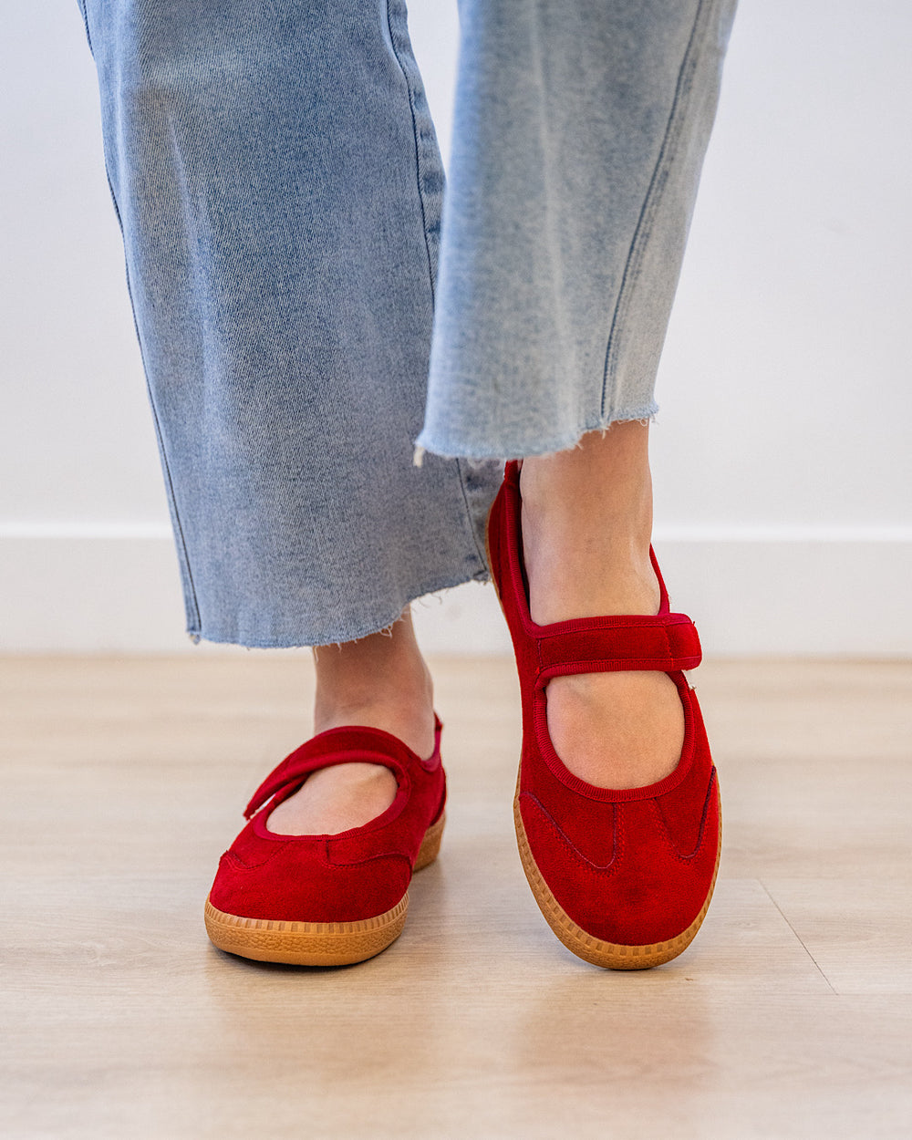 Corkys Calm Down Mary Jane Sneakers - Red Corkys Footwear