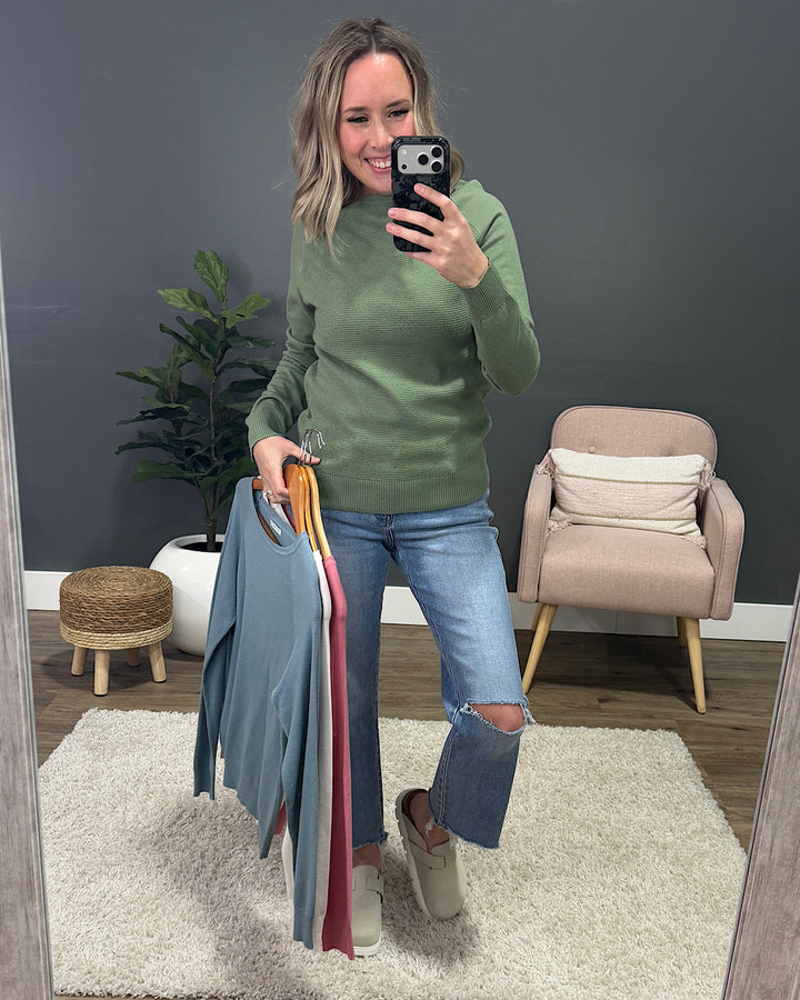 Chelsea Waffle Knit Top - Pink Staccato