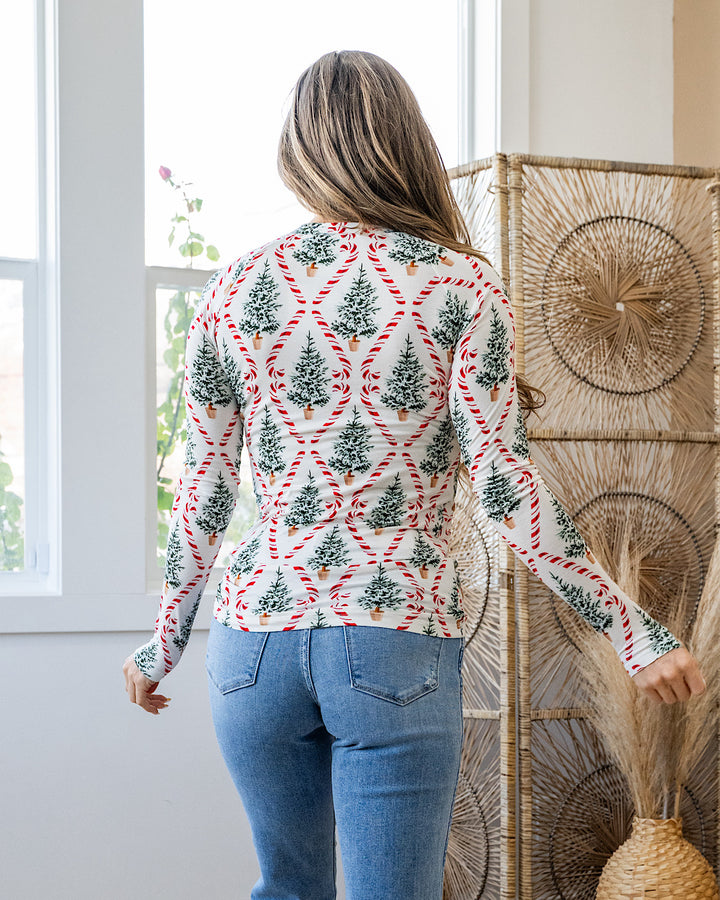 NEW! Blair Long Sleeve Top - Candy Cane Lane Michelle Mae