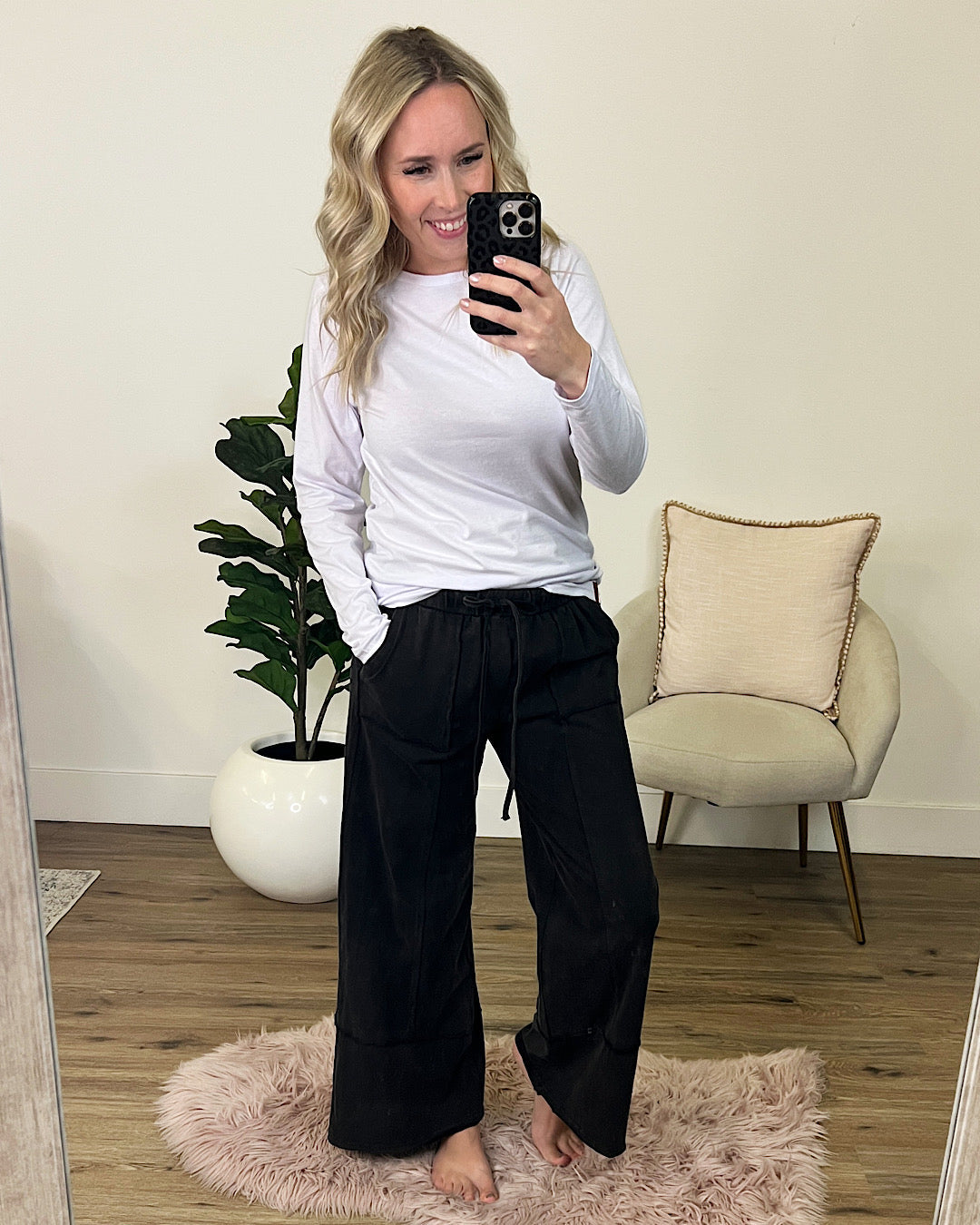 Livie Mineral Washed Wide Leg Pants FINAL SALE  Heyson   