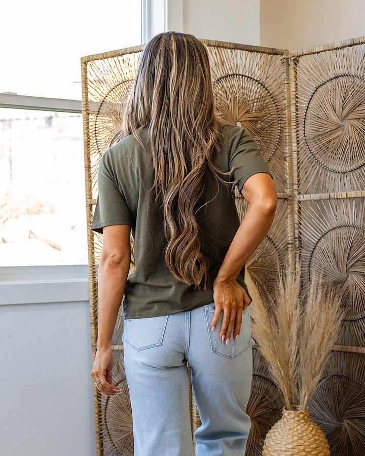 Mono B Classic Boxy Fit Tee - Ivy Green Mono B