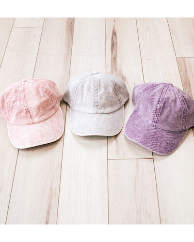 CC Stonewashed Corduroy Hat - 3 Options FINAL SALE Hana