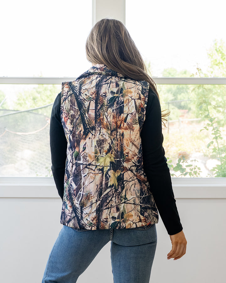 NEW! Remy Zip Up Vest - Dark Camo Michelle Mae