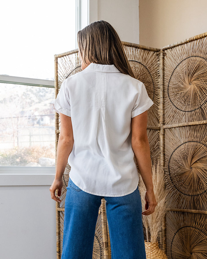 Bailey Ivory Button Up Top Be Cool