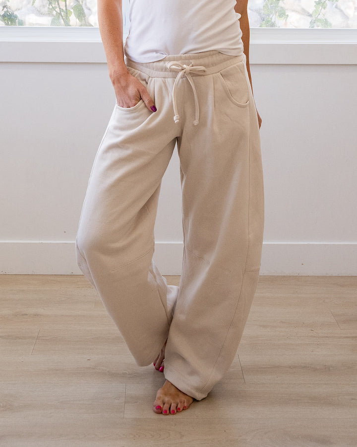 Micael Barrel Leg Lounge Pants - Color Options Available! Reflex Beige