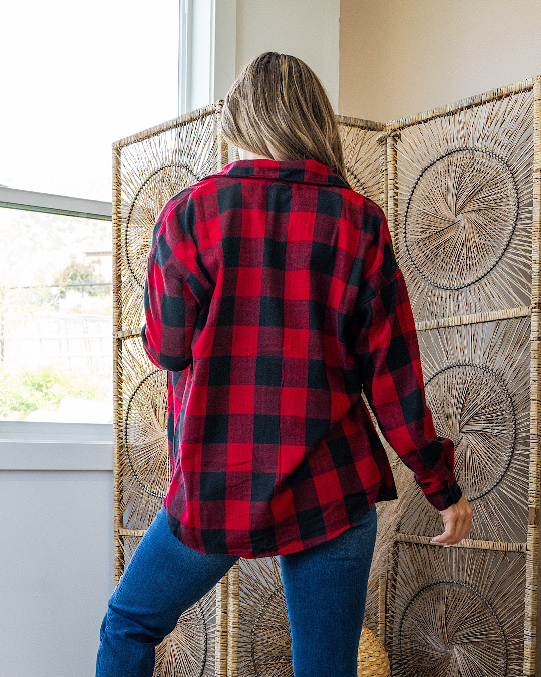 Devri Plaid Flannel Top - Cherry Be Cool