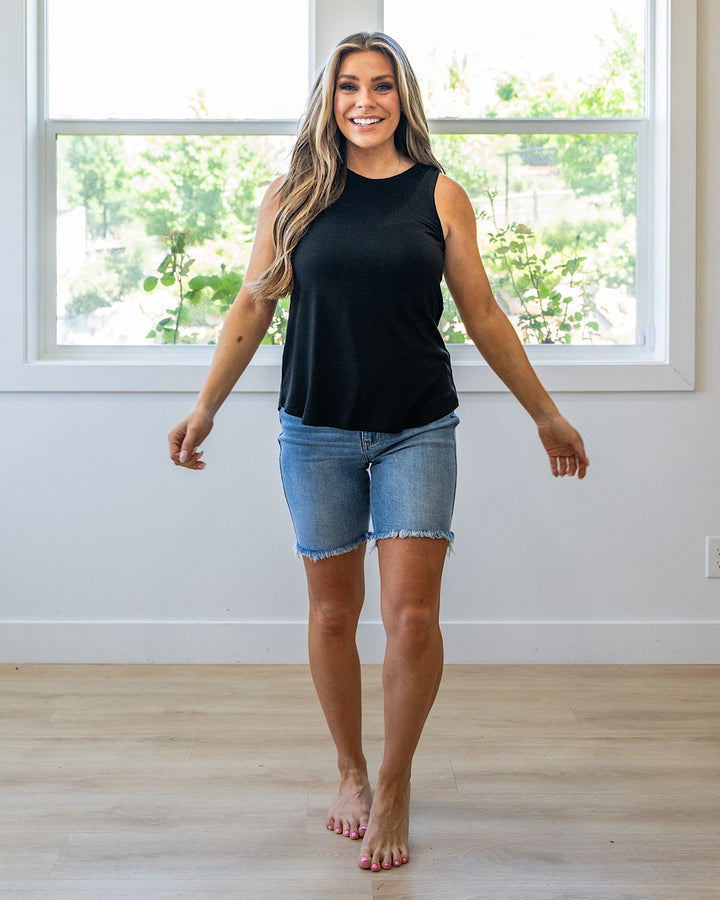 NEW! Luna Soft Knit Tank Top - Black Double Zero
