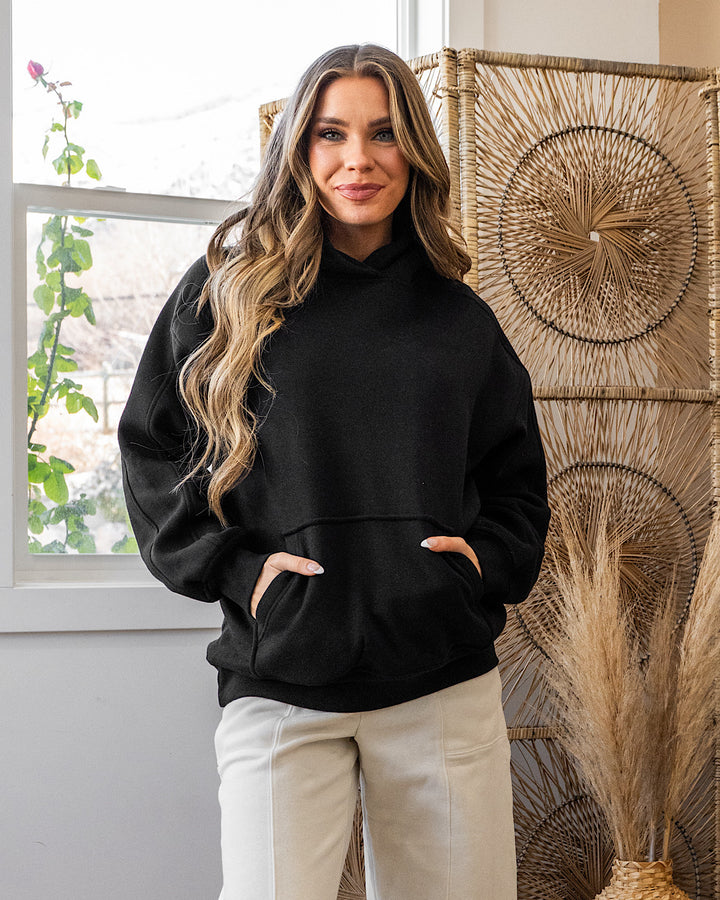 Rae Mode Fleece Oversized Hoodie - Color Options Available! Rae Mode Black