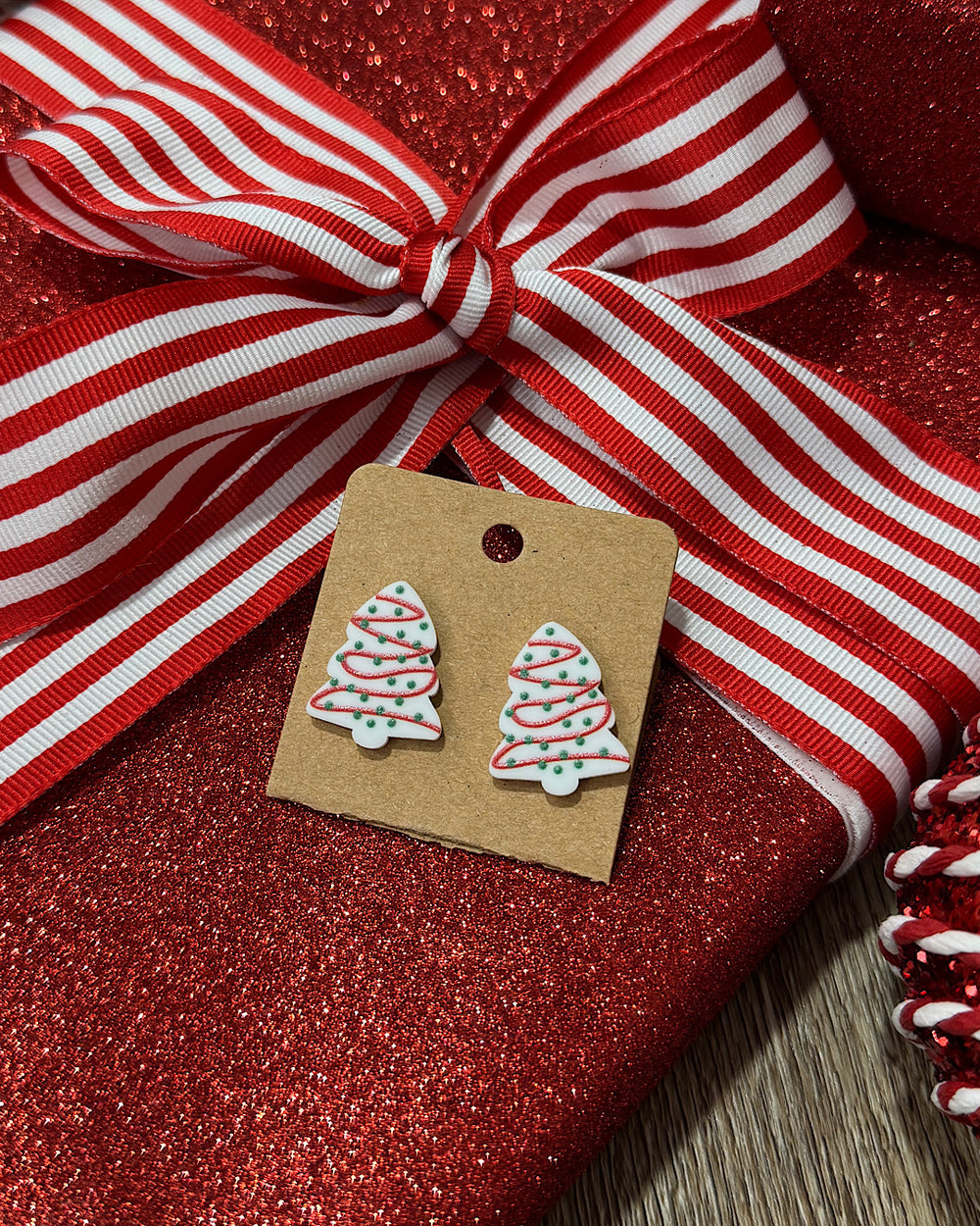 NEW! Christmas Tree Snack Cake Earrings The Wild Life