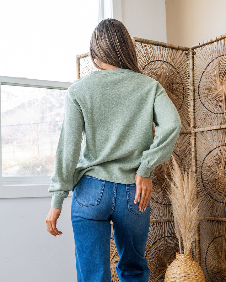 DOORBUSTER! Raglan Sweater - Sage Be Cool