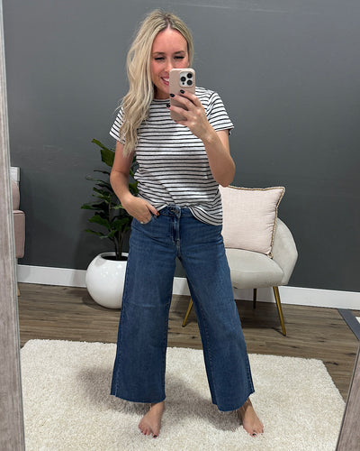 Hidden Nori Non Distressed Wide Leg Jeans  Hidden   