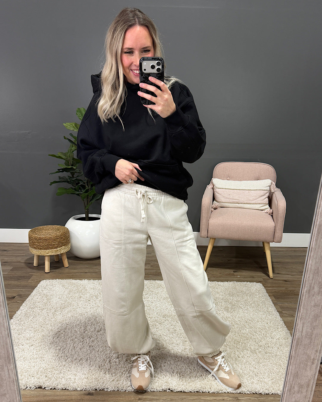 Rae Mode Fleece Cocoon Joggers - Bone Rae Mode