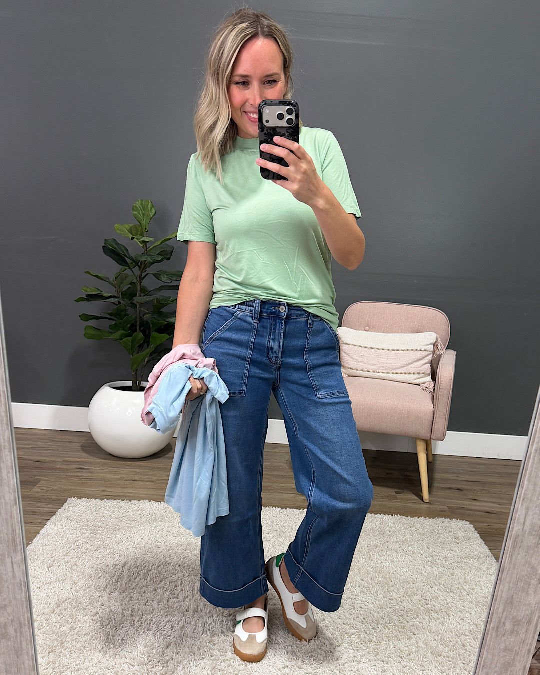 NEW! Blair Short Sleeve Top - Sky Blue