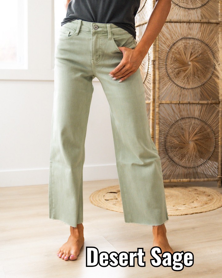 Vervet Skye Wide Leg Crop Jeans - Color Options Available! Vervet