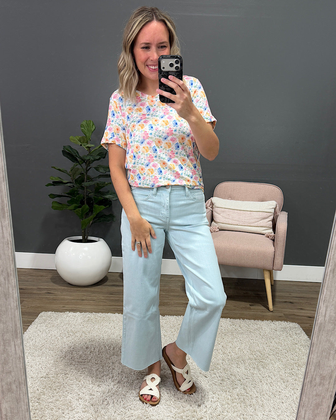 NEW! Sophie V Neck Top - Petal Gardens