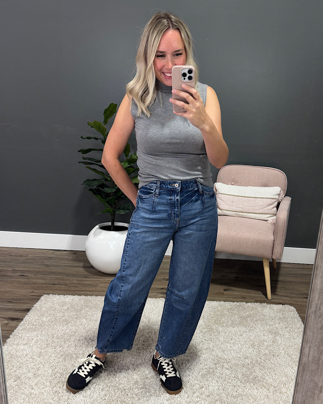 KanCan No Reason Non Distressed Barrel Jeans KanCan