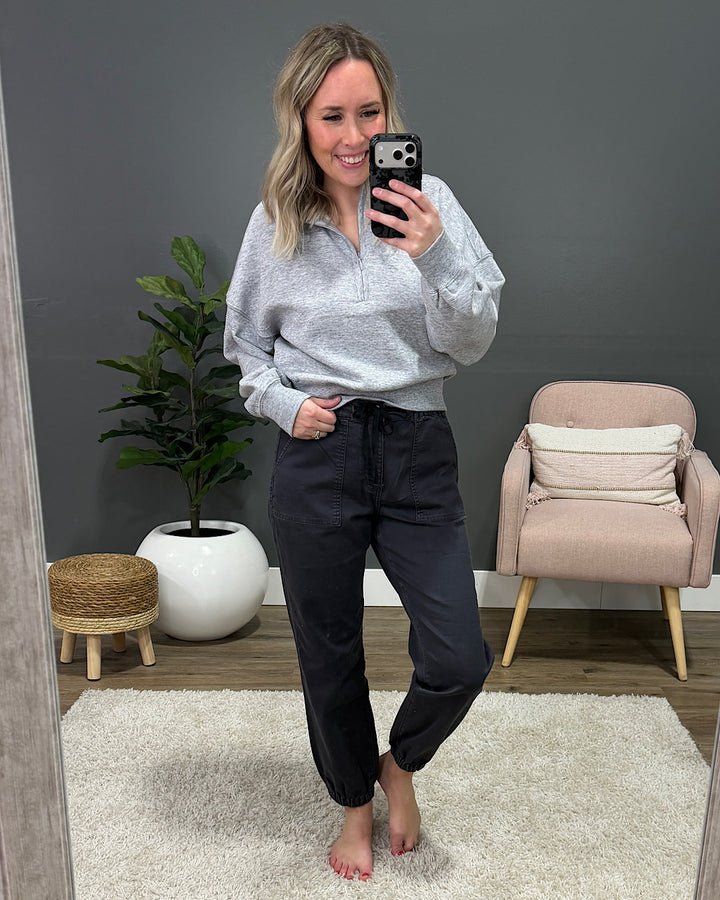 NEW! Dakota Half Zip Pullover - Light Heather Gray Reflex