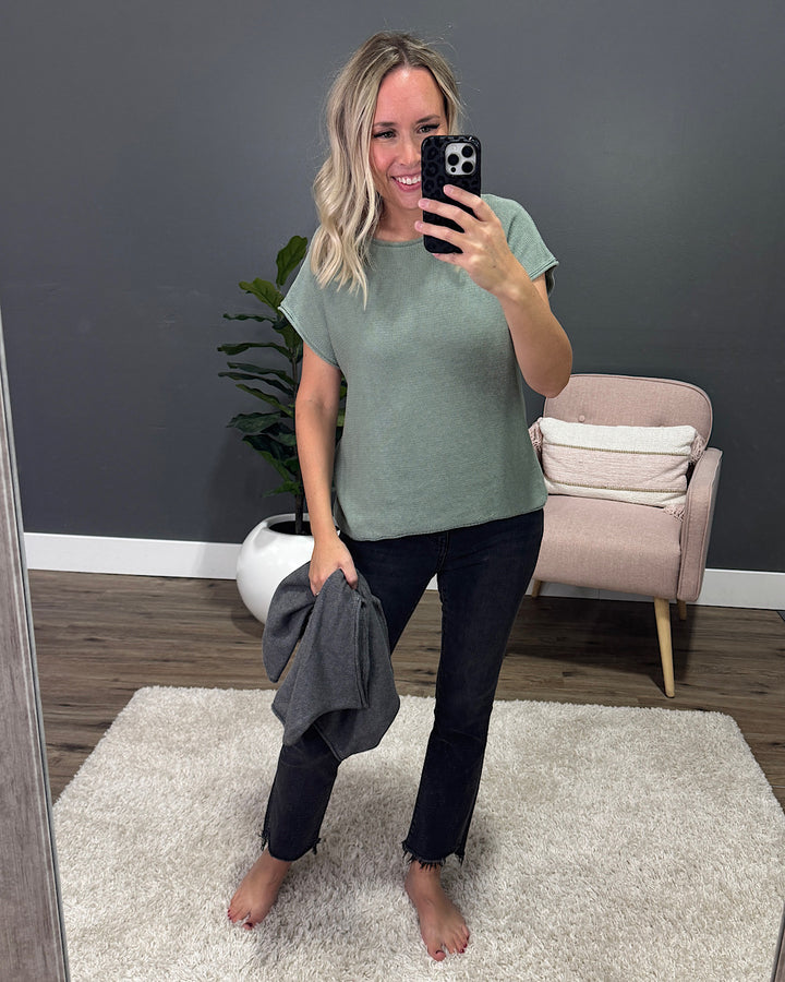 Aaliyah Knit Sweater Top - Jade Be Cool