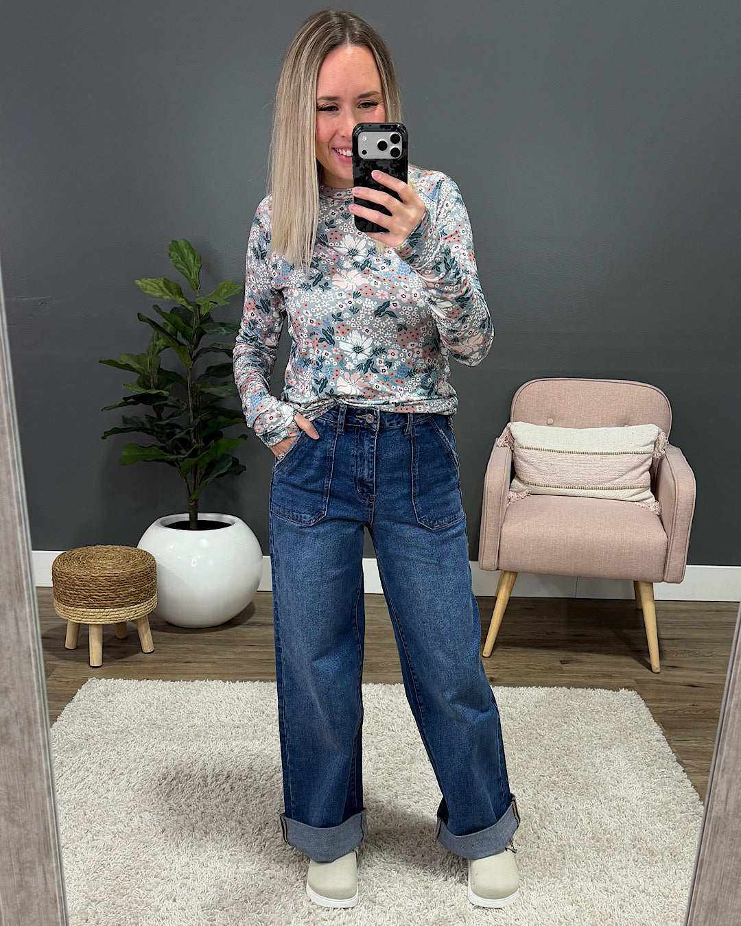 NEW! KanCan Elsie 90's Wide Leg Trouser Jeans