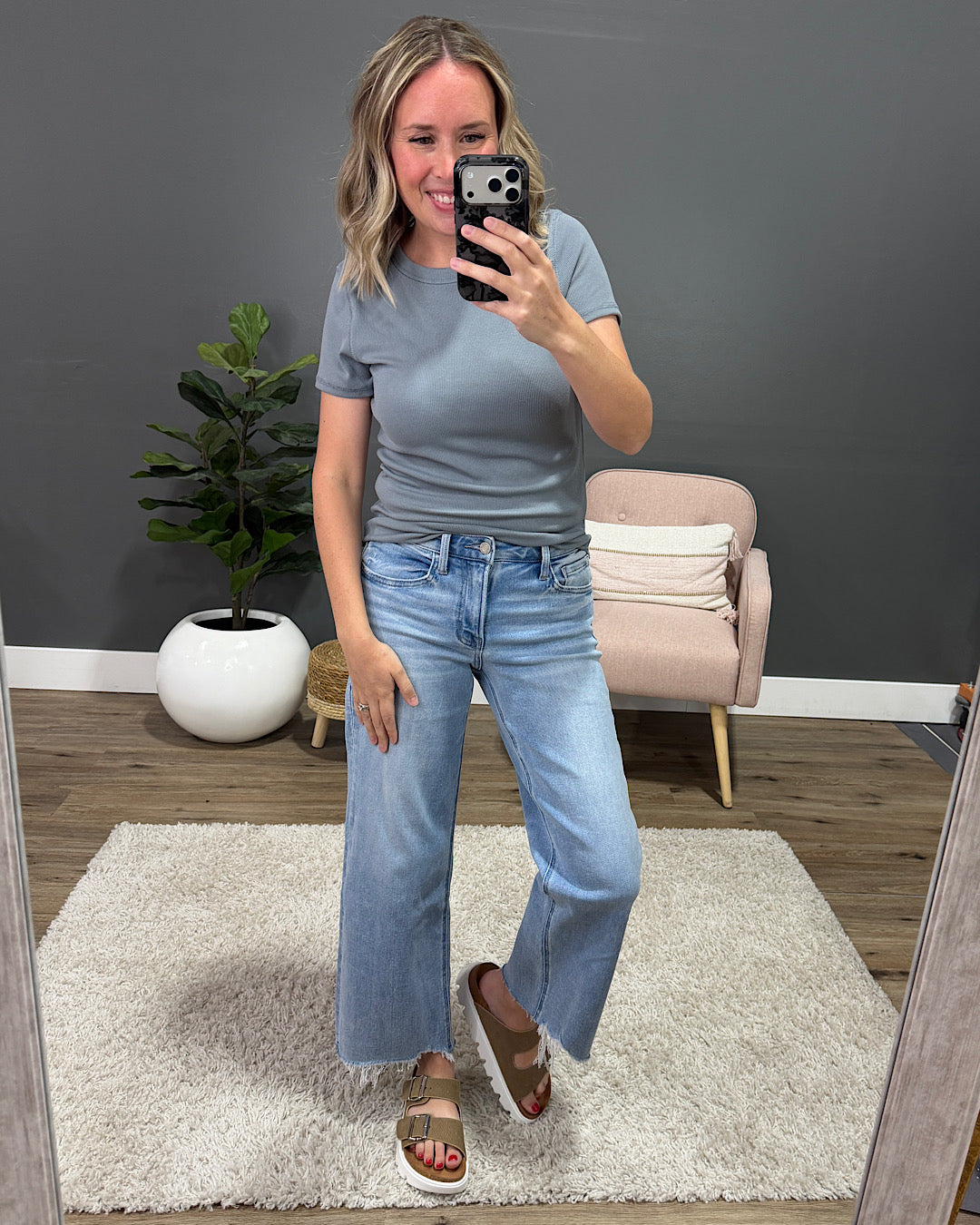 NEW! Brenley Ribbed Knit Top - Pebble