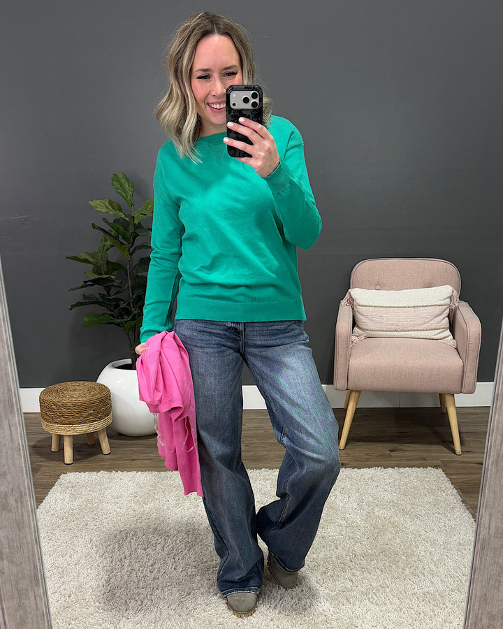 NEW! The Perfect Sweater - Pink Staccato