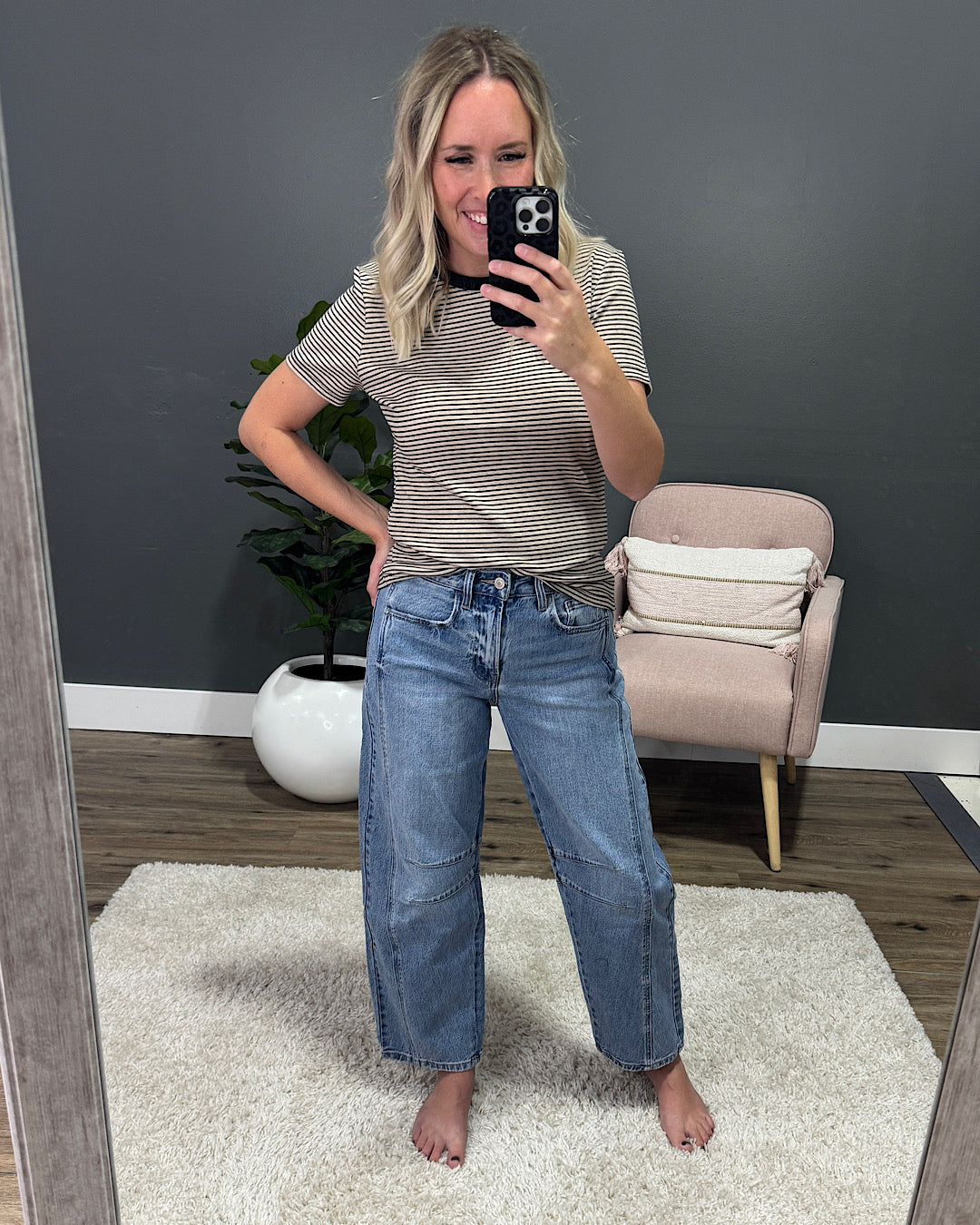 Vervet Kate Non Distressed Barrel Jeans Vervet