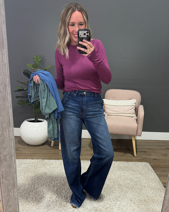 NEW! Blair Long Sleeve Top - Blue
