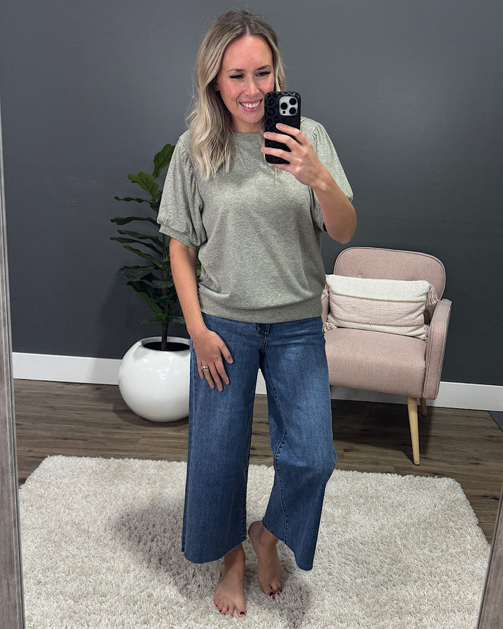 Katie Puff Sleeve Top - Sage Michelle Mae