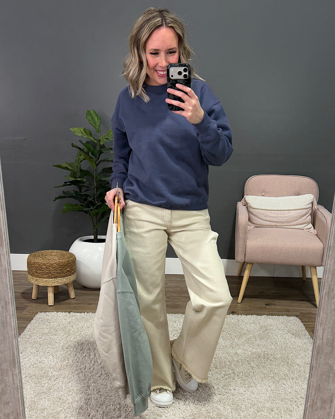 The Go To Fleece Crewneck Sweatshirt - Beige Reflex