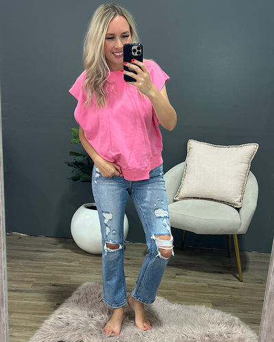 Adelle Short Sleeve Sweatshirt - Pink  Ces Femme   