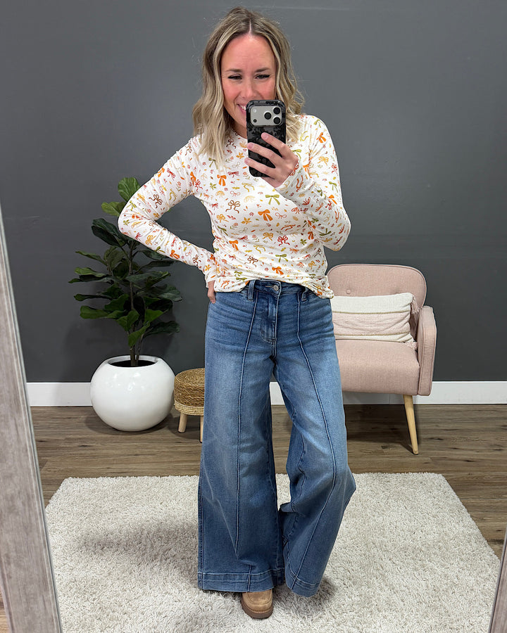 NEW! Blair Long Sleeve Top - Harvest Bows Michelle Mae