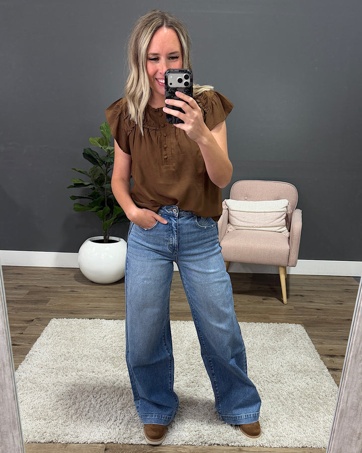 NEW! KanCan Look at You Wide Leg Trouser Jeans KanCan