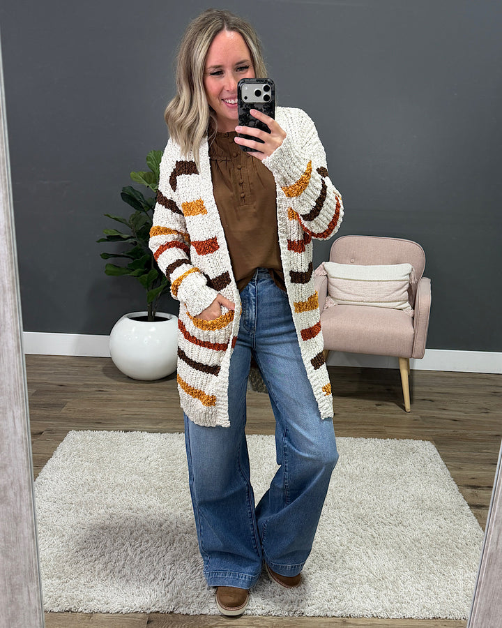 NEW! Fall Striped Cardigan Michelle Mae