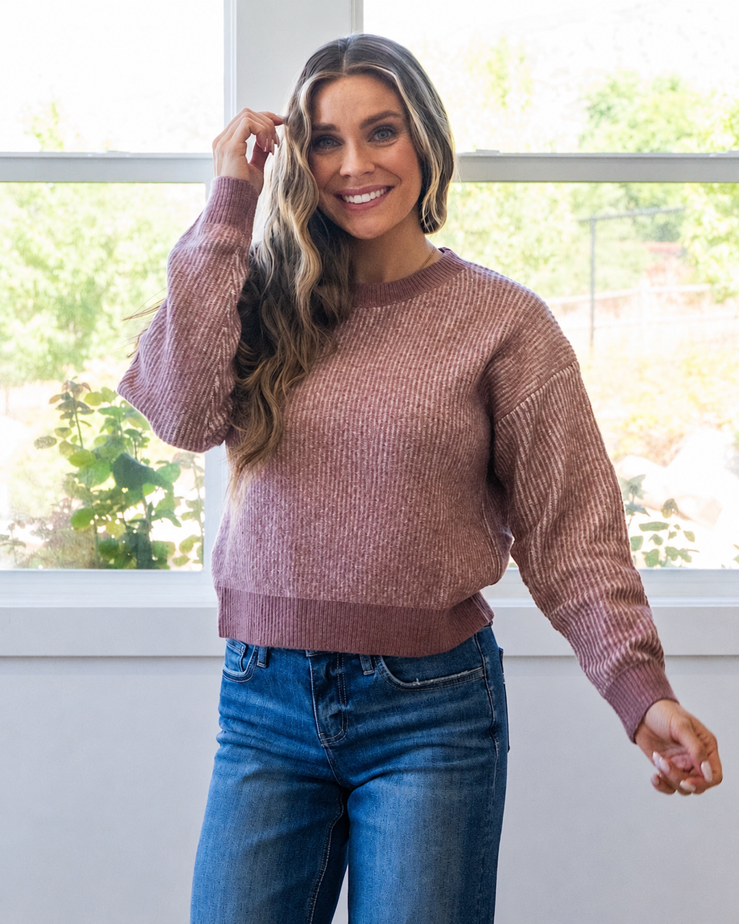 NEW! Josie Cozy Sweater - Dusty Rose