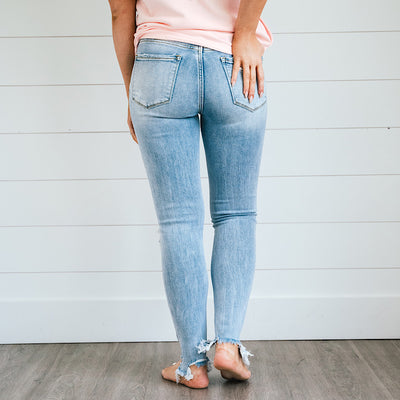 Lovervet Wonder About You Distressed Skinny Jeans  Vervet   