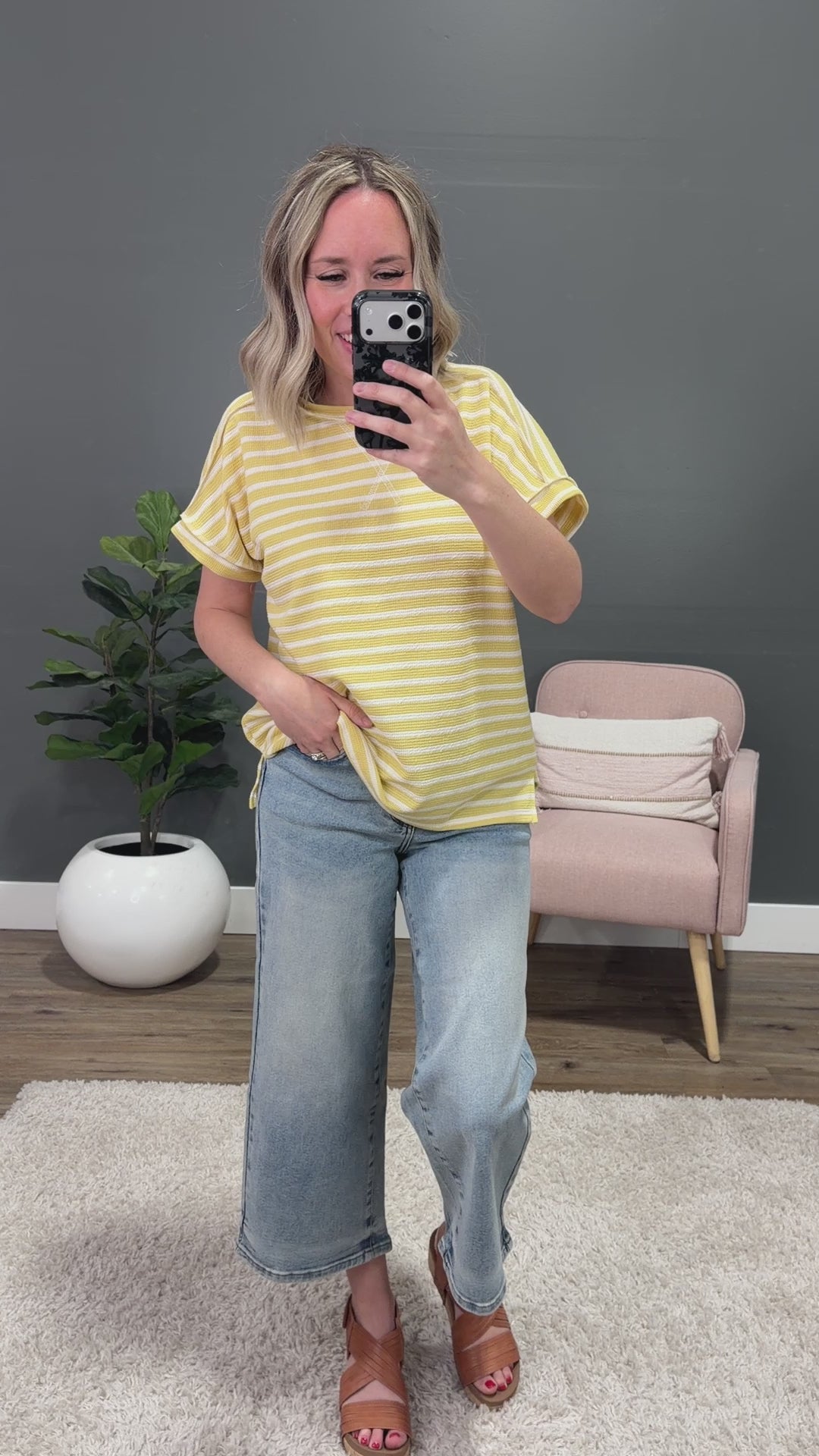 NEW! Carrie Striped Cloud Knit Top - Honey Lovely Melody