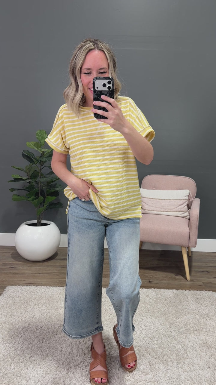 NEW! Carrie Striped Cloud Knit Top - Honey Lovely Melody